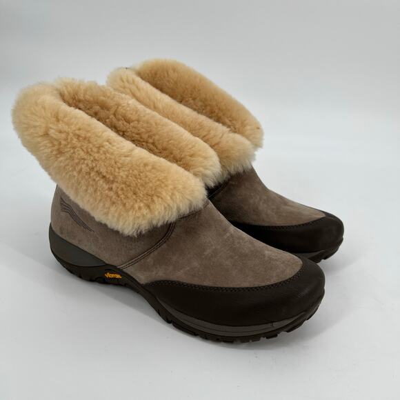 Dansko Priscilla Winter Boot Women EU 40 US 10-10.5 Sherpa Vibram Tan Waterproof - Picture 1 of 10